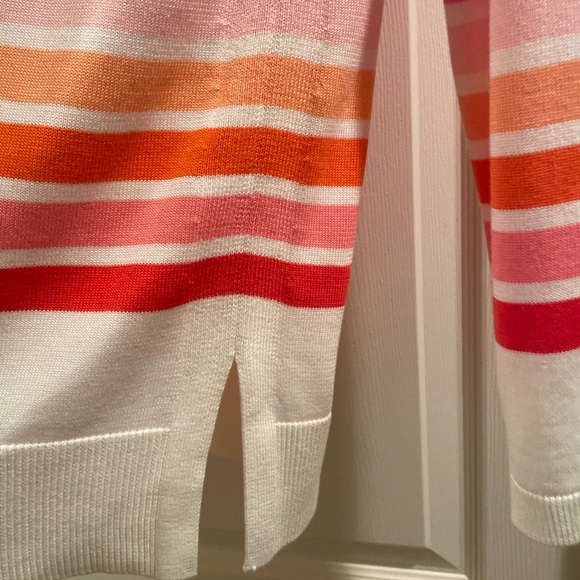 TALBOTS Multicolored Striped Girlfriend Cardigan with Buttons - Picture 6 of 8